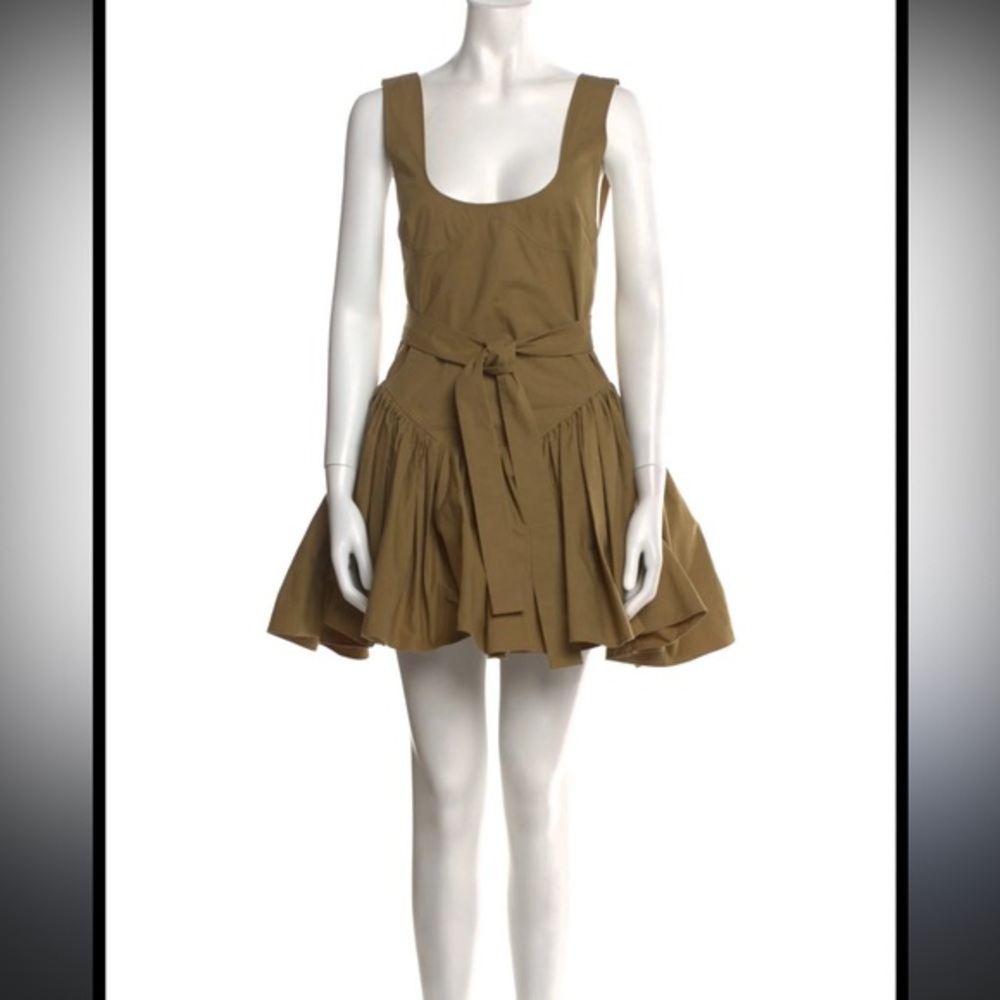 Elegant Tan Sleeveless Dress